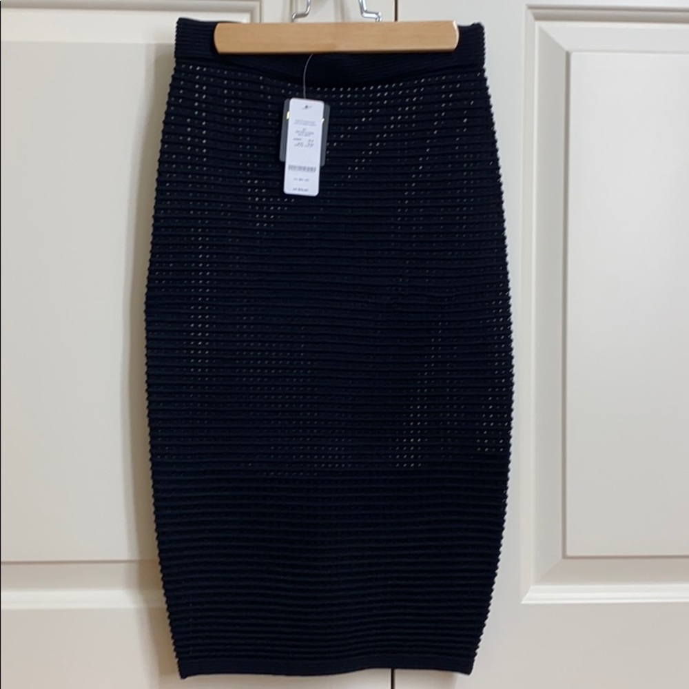 Bebe Black Open Ottoman Skirt XS